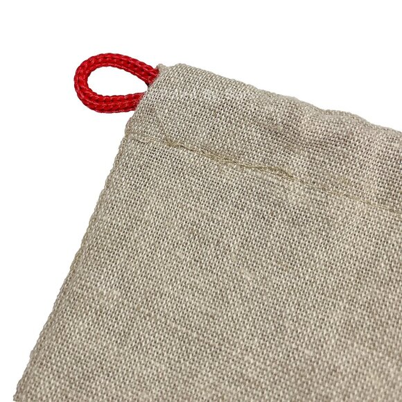 VALENTINO GARAVANI Beige Drawstring Dust Bag with Red Label 12" W x 12.5" L NWOT - Picture 2 of 9